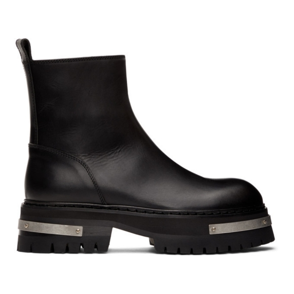 Ann Demeulemeester Black Chunk Sole Ankle Boots size 40 BNWT - Picture 2 of 11